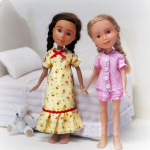 Pajama Nightgown PJ Pattern Tutorial Pictorial PDF Doll Clothes Fits 9 Bratz Licca Jenny Blythe Skipper Fashion Dolls image 3