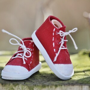 Canvas High Top Sneakers No Sew Doll Shoes Pattern PDF Pictorial Tutorial image 4