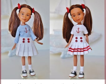 Sailor Skirt Pattern Tutorial for Bratz Dolls and other 9" Fashion Dolls