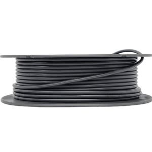 Side profile of Starlink Mini cable organizer holding a neatly wound cord