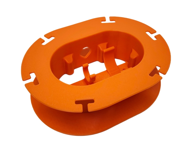 Orange Starlink Mini cable management winder