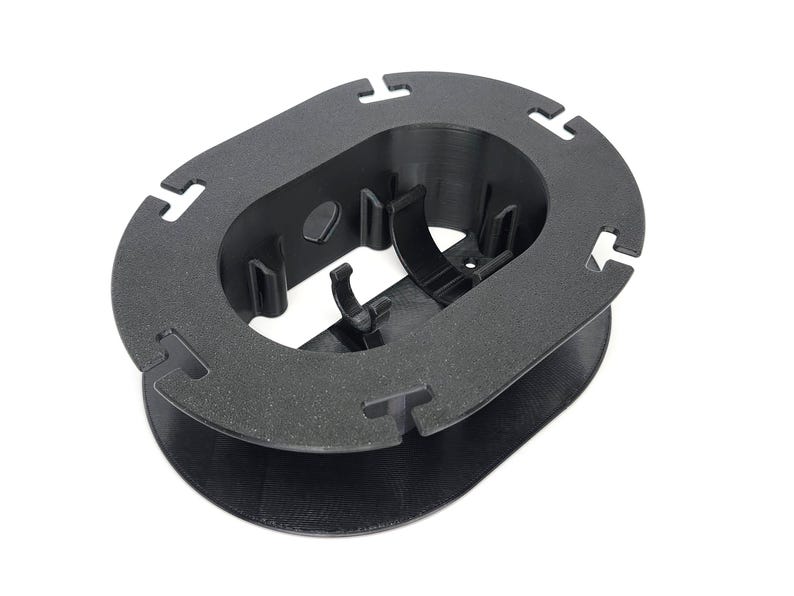 Black cable management spool holder for Starlink Mini