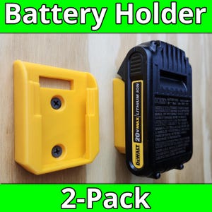 Batteriehalter Halterung für DeWalt 20v Batterien - Werkstatt-Werkzeughalter - Made in U.S.A.