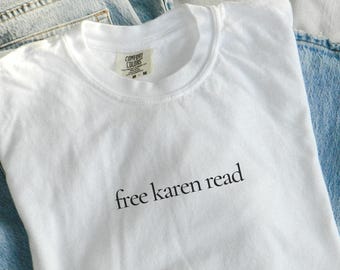 Free Karen Read Shirt | Comfort Colors® Tee | Minimalist Karen Read Trial TShirt | Millennial True Crime | Soft Vintage Look Unisex Fit