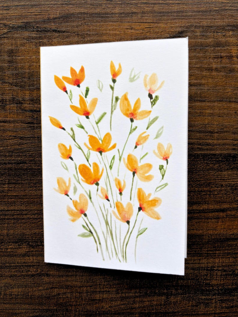 Floral Greeting Cards Blank- Watercolor Hand Painted - Etsy
