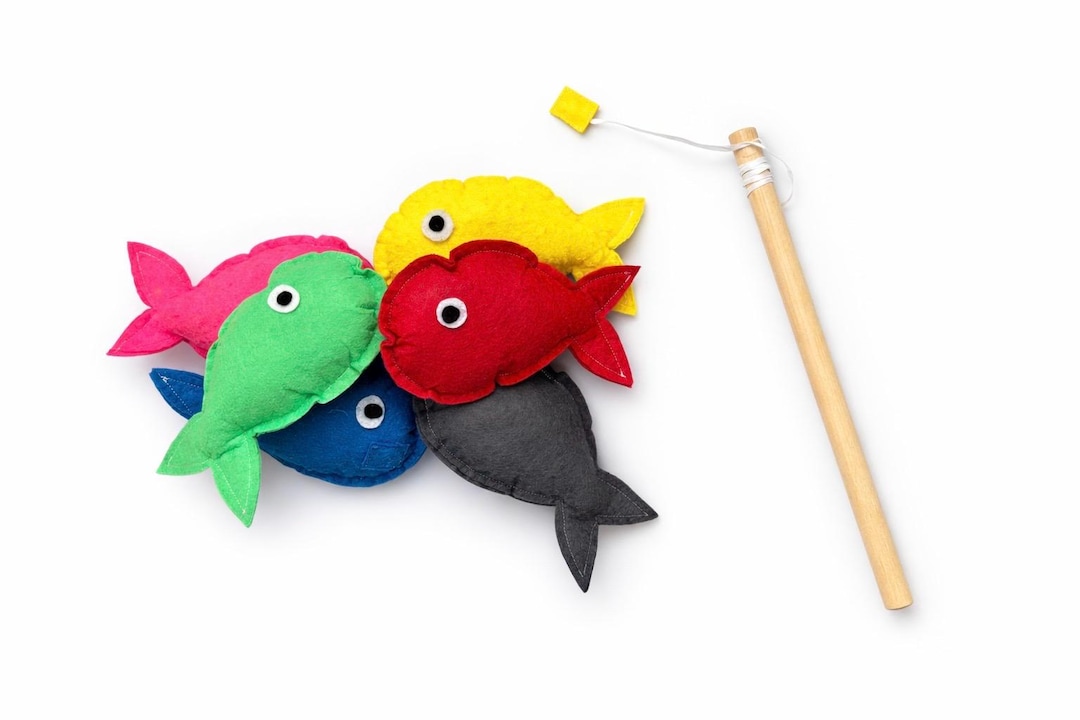 Magnetic Fishing Game | Plush Fish | Felt Fishing Game | Fish Toys for ...