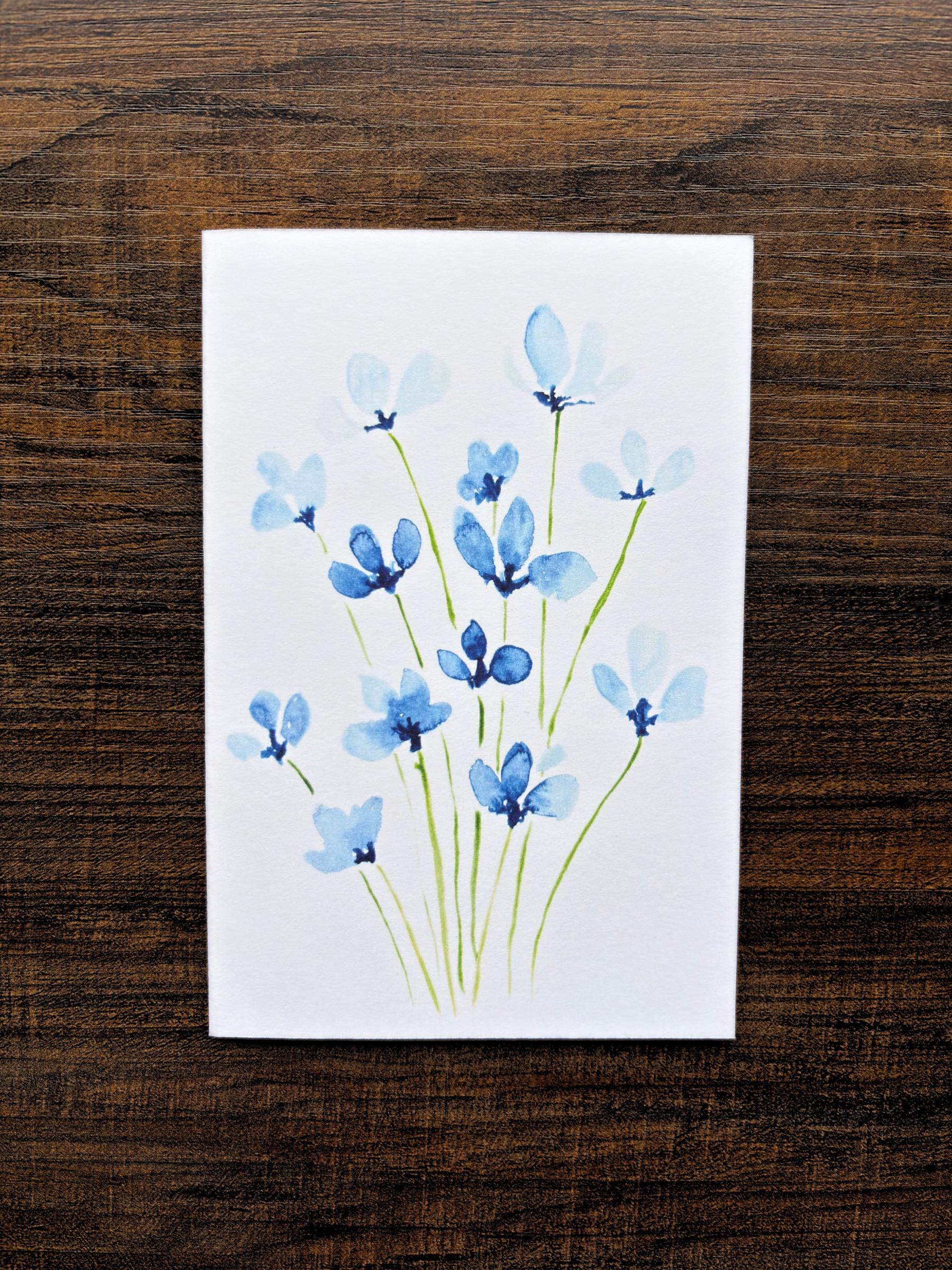 Floral Greeting Cards Blank- Watercolor Hand Painted - Etsy
