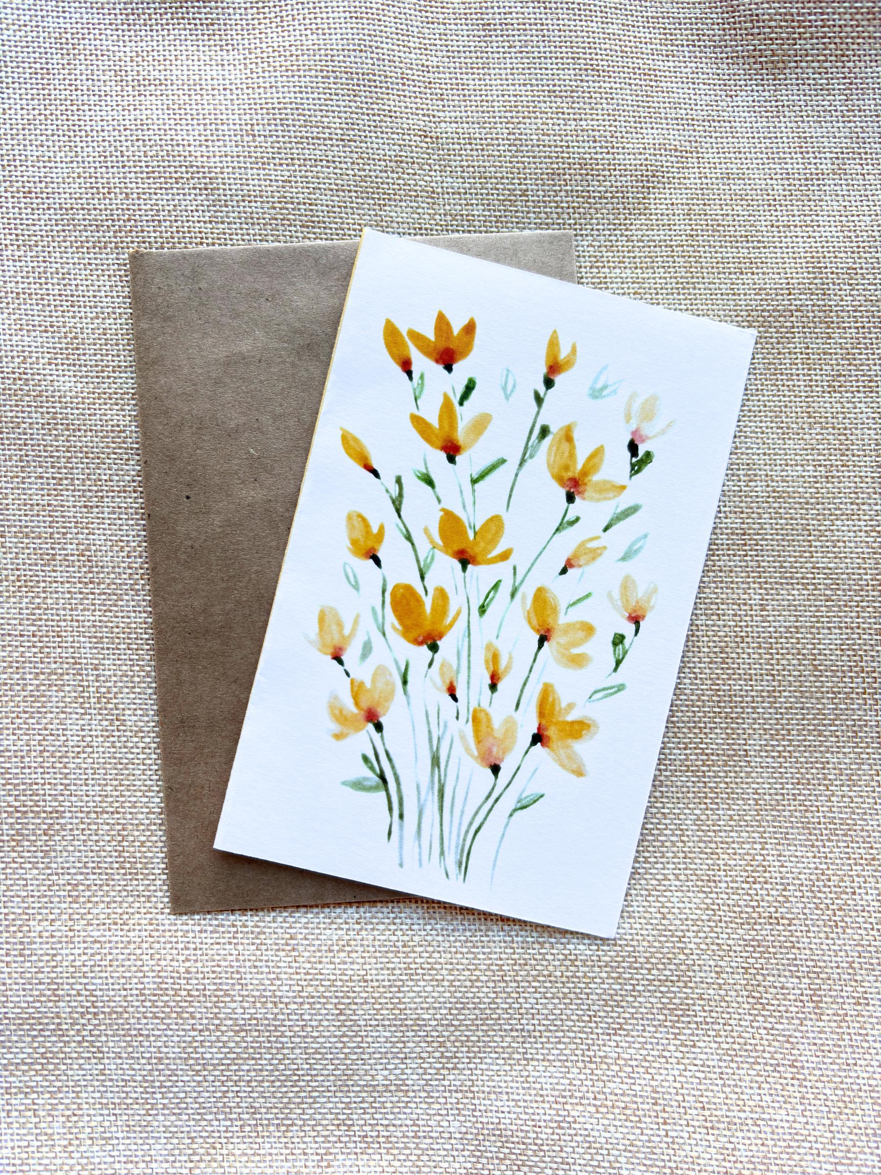 Floral Greeting Cards Blank- Watercolor Hand Painted - Etsy