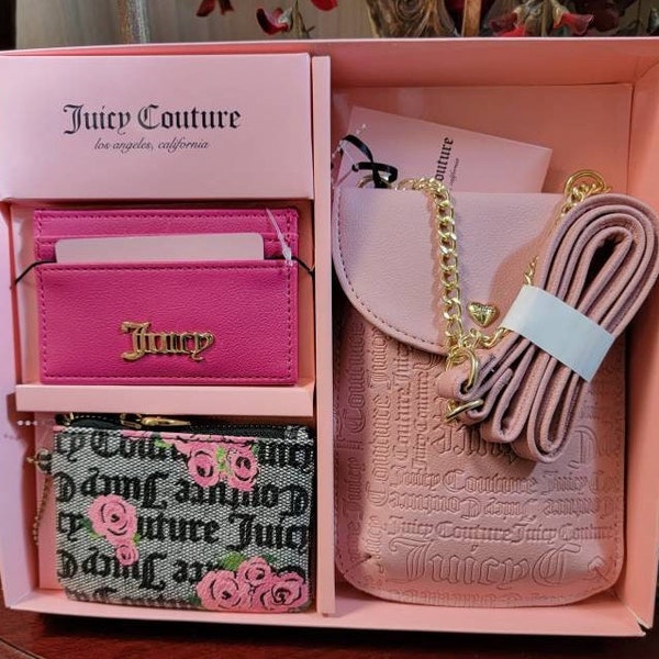 CHRISTMAS - Juicy Couture - Gift Set - Change Purse/Crossbody Bag/Credit Card Holder
