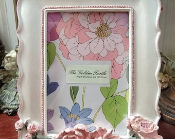 Photo Frame - Pink Sparkle - Sparkle Roses - 5x7 - PINK Theme - Shades of PiNK and OFF-WHITE