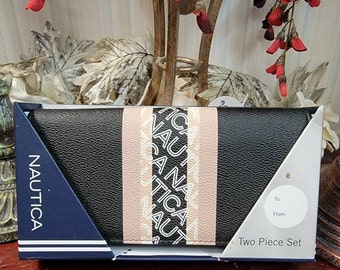 CHRISTMAS - Nautica - Wallet Gift Set - BLACK/WHITe/BEIGE