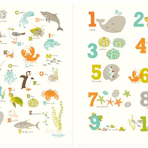ABC 123 Ocean wall art set - Arte infantil para niños