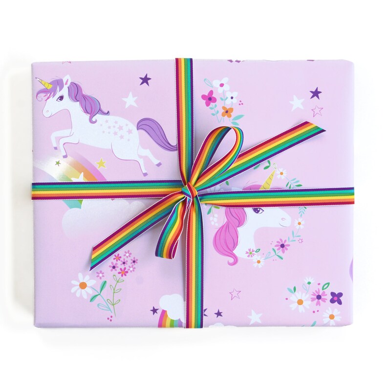 GIFT WRAP Unicorns & Rainbows Etsy
