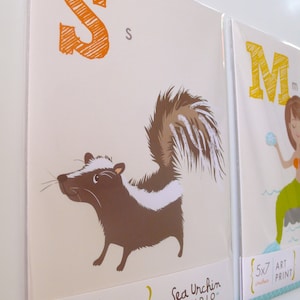 ABC card, Y is for Yak, ABC wall art, alphabet flash cards, nursery wall decor for kids image 3