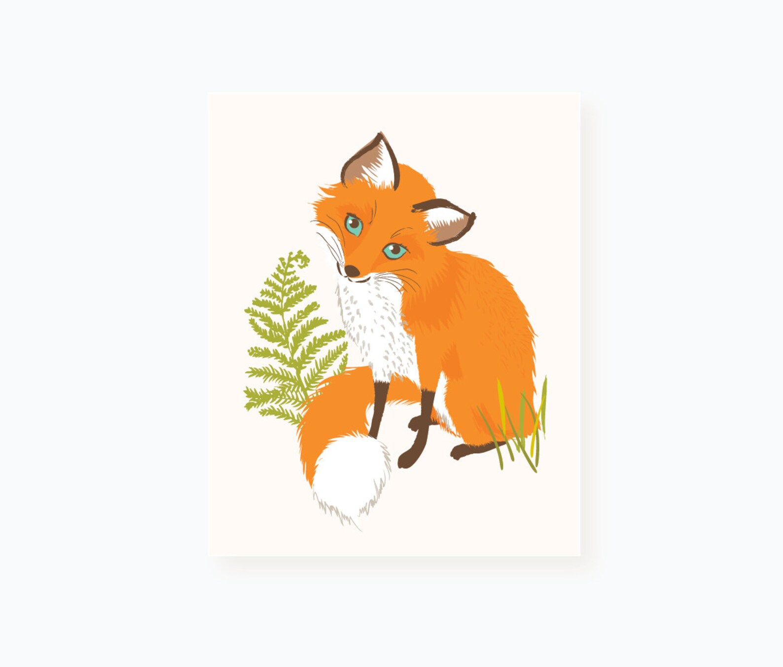Fox Wall Art Woodland Art for Kids Nursery Wall Decor for Etsy