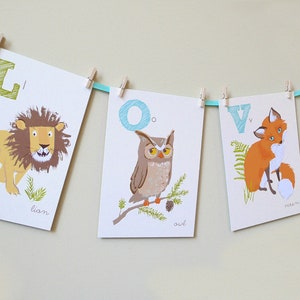 ABC card, S is for Squirrel, ABC wall art, alphabet flash cards, nursery wall decor for kids image 2