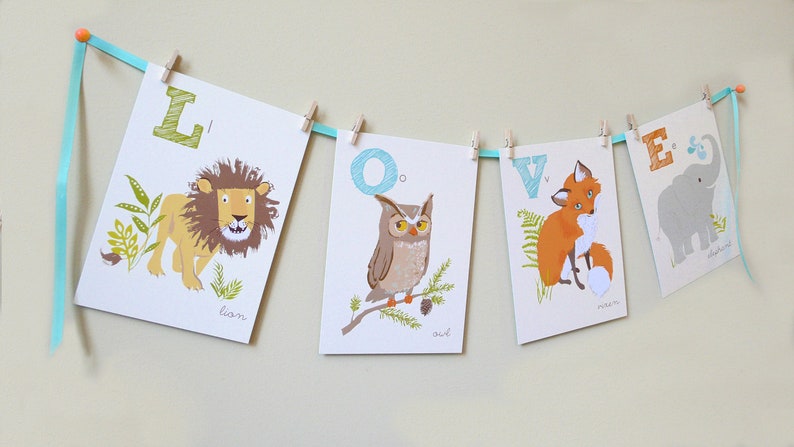 ABC card, S is for Squirrel, ABC wall art, alphabet flash cards, nursery wall decor for kids image 2