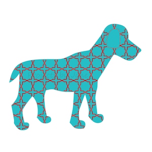 Dog applique template | PDF applique pattern | applique template
