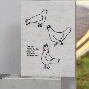 Hens embroidery template | PDF embroidery pattern | hand embroidery template