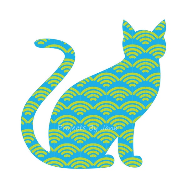 Cat applique template | PDF applique pattern | applique template