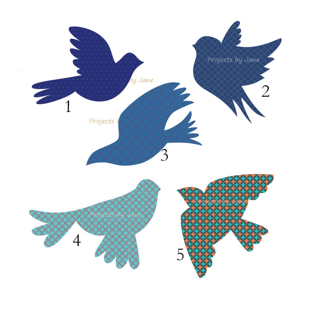 5 Flying Birds Applique Template PDF Applique Pattern Applique Template 5 Flying Birds Applique Template PDF Applique Pattern Applique Template