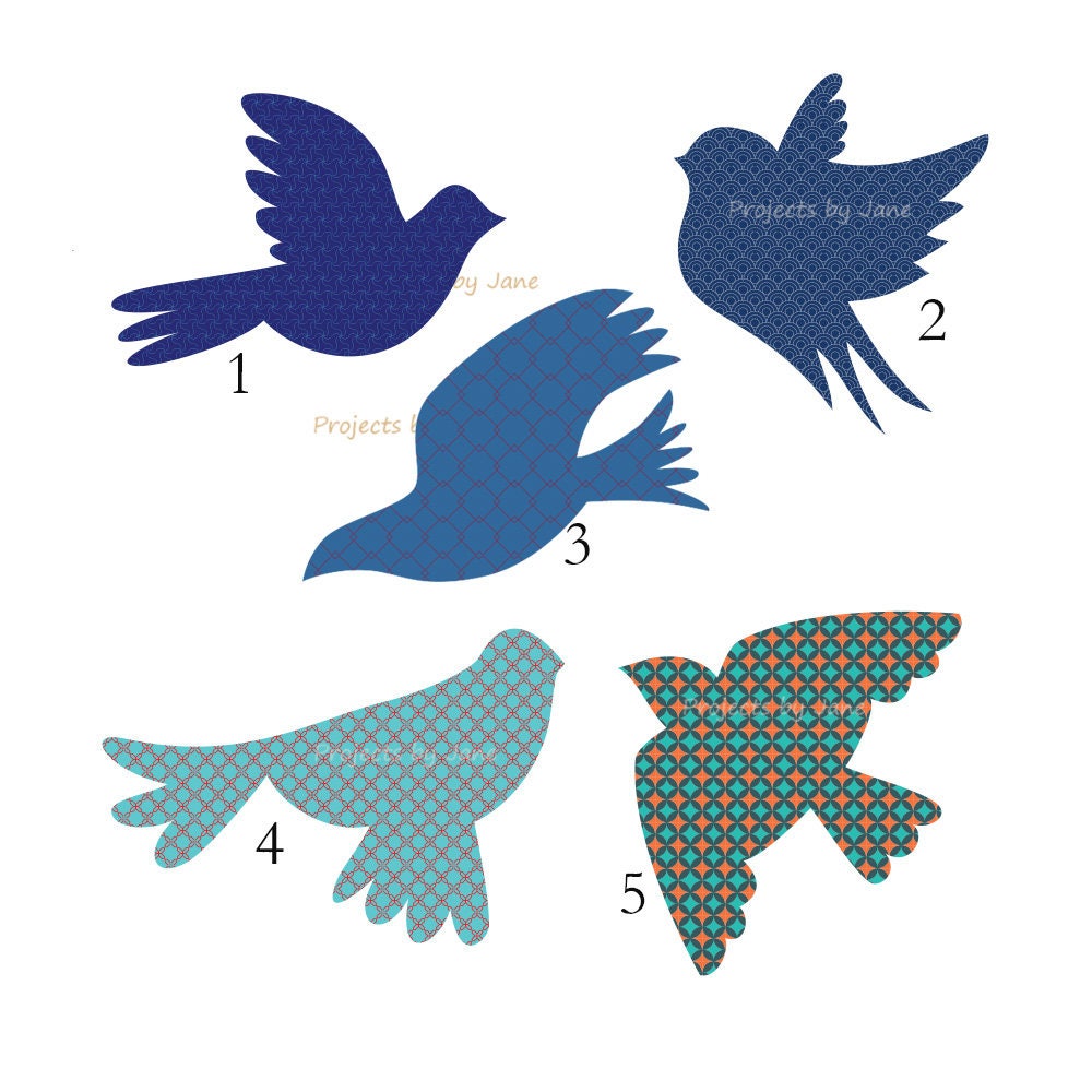 5 Flying Birds applique template PDF applique pattern Etsy 5 Flying Birds applique template PDF applique pattern Etsy