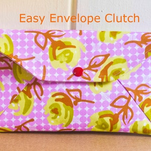 Easy Envelope Clutch Pattern PDF Sewing Pattern Bag Sewing Pattern image 1