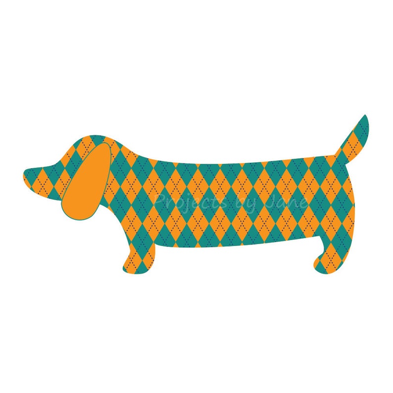 Dachshund Dog applique template PDF applique pattern applique template image 2