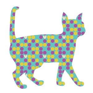 Walking cat applique template | PDF applique pattern | applique template