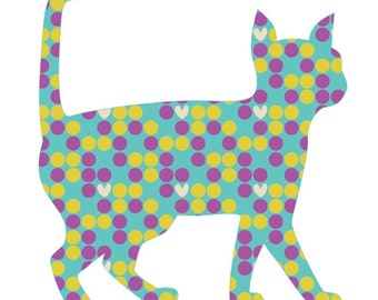 Walking cat applique template | PDF applique pattern | applique template