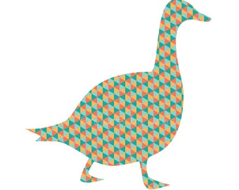 Duck Applique Template | Raw Edge Applique Pattern (PDF)