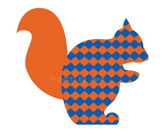 Squirrel Applique Template | Raw Edge Applique Pattern (PDF)