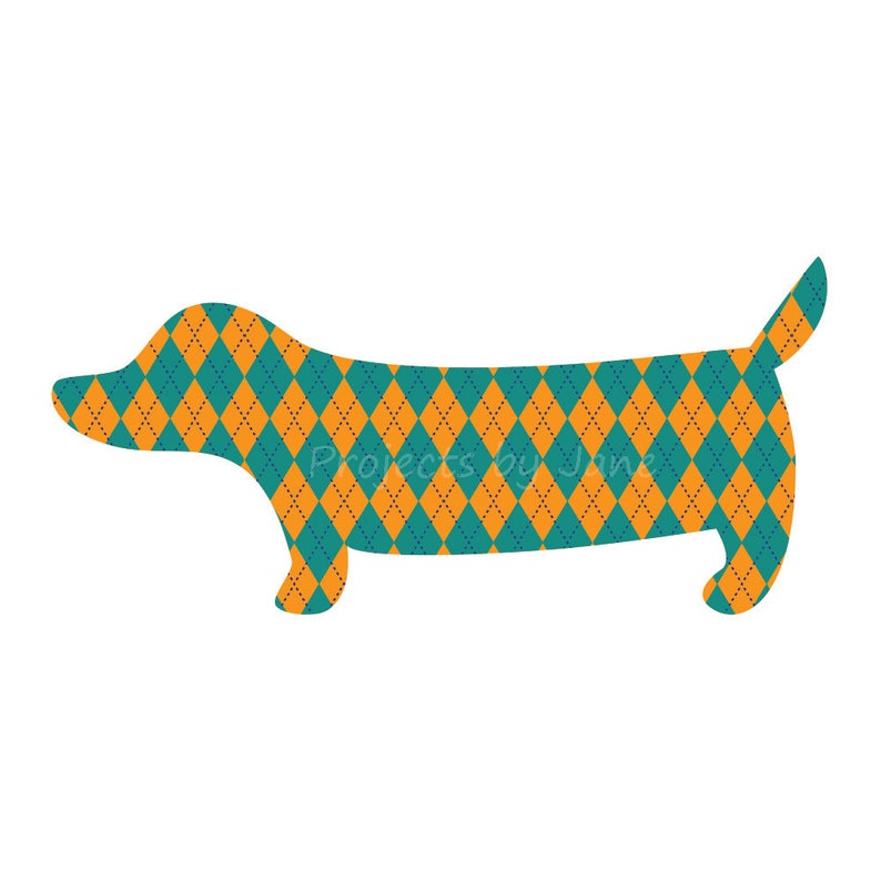 Dachshund Dog applique template PDF applique pattern applique template image 4