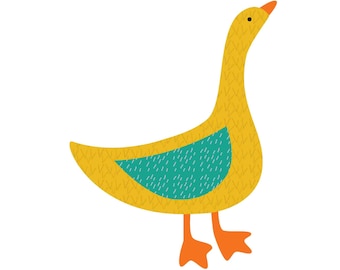 Goose Applique Template | Raw Edge Applique Pattern (PDF)