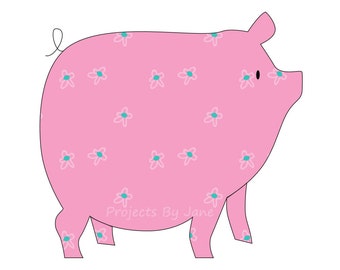 Mama pig applique template | PDF applique pattern | applique template