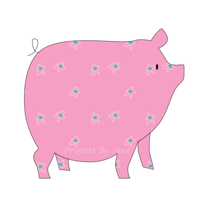 Mama pig applique template PDF applique pattern applique template image 1