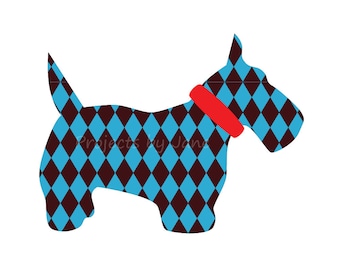 Scottie the Dog applique template | PDF applique pattern | applique template