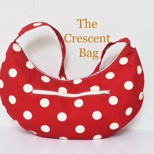 The Crescent Bag Pattern Zippered Curvy Bag Sewing Pattern PDF Bag Pattern image 2