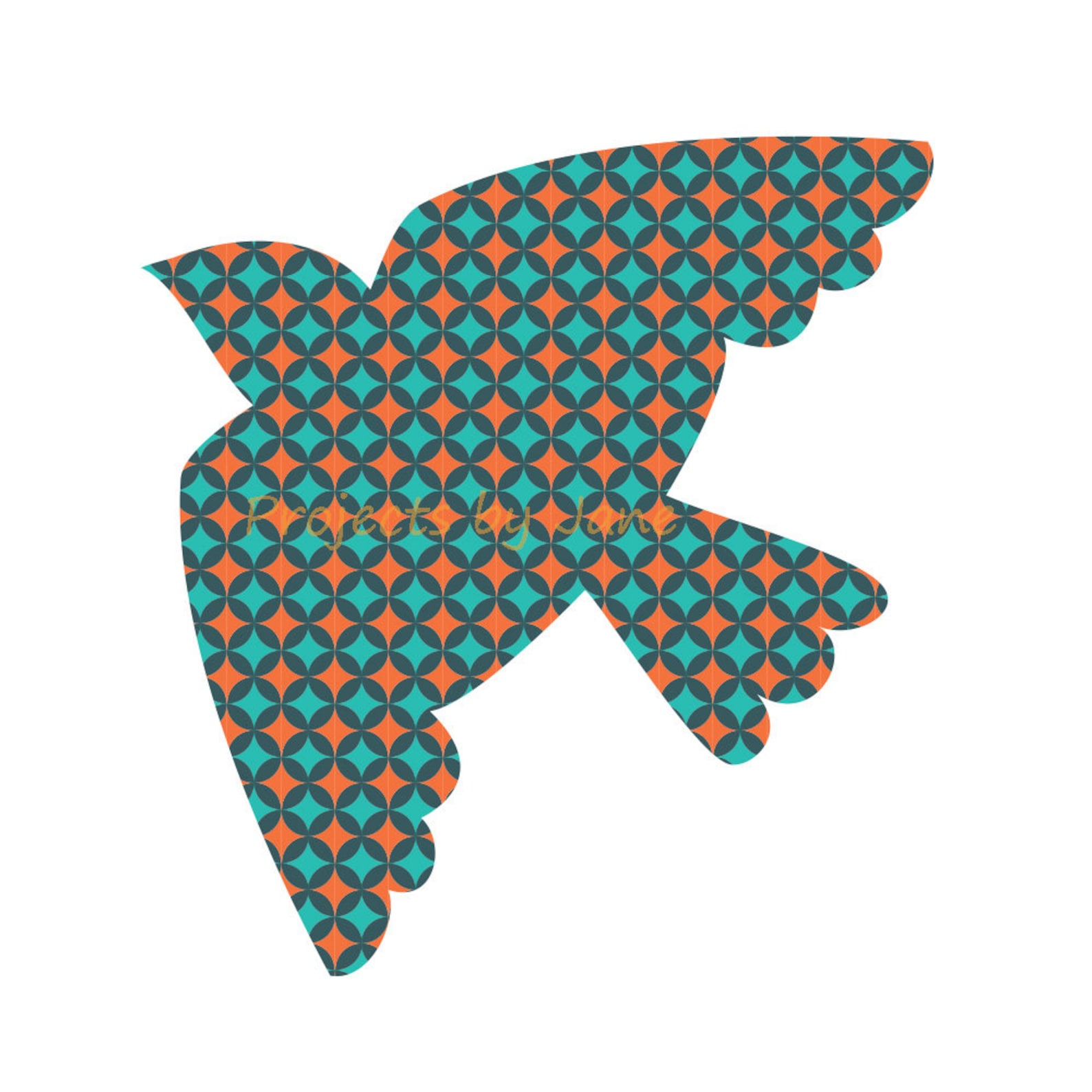 5 Flying Birds Applique Template PDF Applique Pattern Etsy