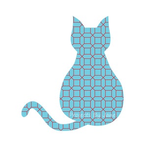 Sitting cat applique template PDF applique pattern applique template image 2