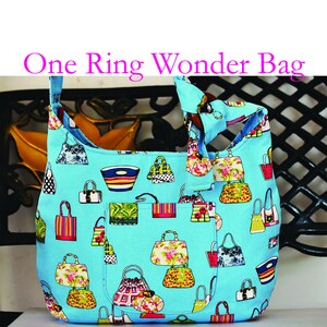 Zippered Shoulder Bag Crossbody Bag One Ring Wonder Bag Pattern PDF Sewing Pattern Bag Sewing Pattern image 3