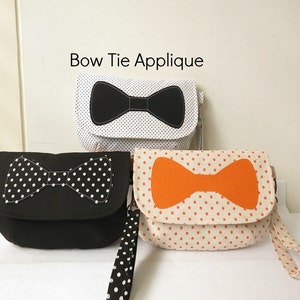 Easy Curvy Clutch/Wristlet Bow Tie Applique INSTANT DOWNLOAD Bag Sewing Pattern And Tutorial image 3