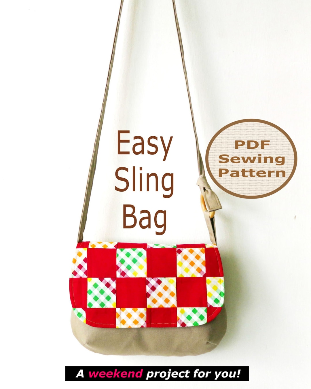 EASY SLING Bag With Flap Instant Download PDF Sewing Pattern - Etsy