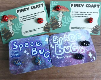 Kolczyki w kształcie chrząszcza