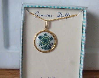 Hoffman Genuine Delft Pendant Necklace.