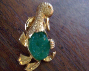 Vintage Ultra Craft Duck setting reworked with another cabochon.