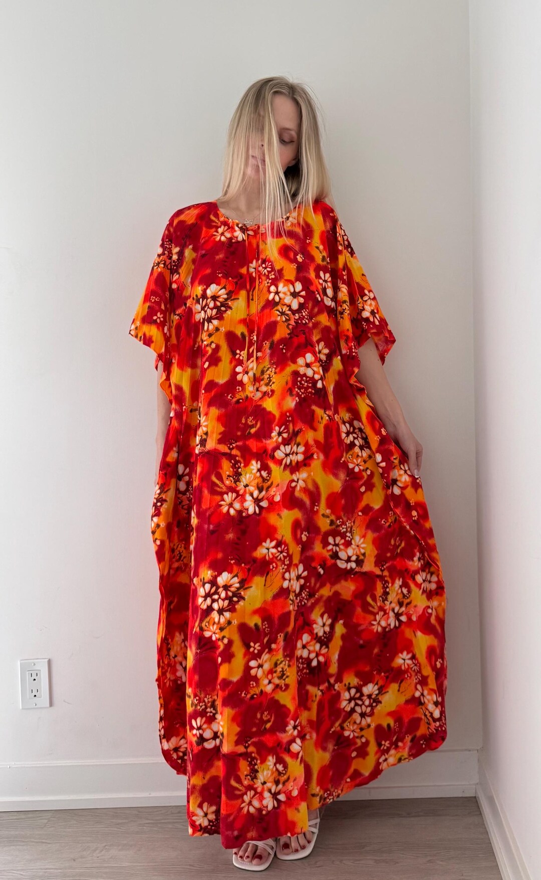 Vintage Hawaiian Maxi Dress / Sun Fashions of Hawaii Honolulu / 70s ...