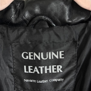 Vintage Black Leather Coat / Genuine Leather Long Coat / Men’s Style Minimalist Classic Oversized Leather Trench Coat / Size L / Fits all image 10