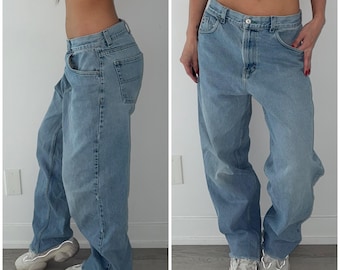 Vaqueros vintage Tommy Hilfiger / Vaqueros holgados de talle bajo / Vaqueros estilo años 2000 / Vaqueros boyfriend / Vaqueros oversize / Talla 34 x 34 / Denim azul claro