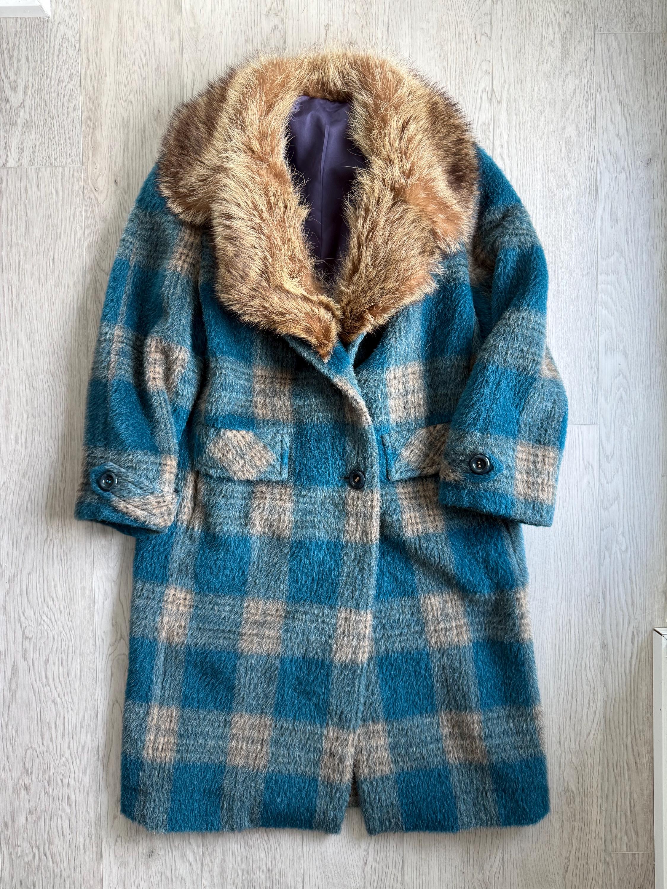 Vintage Mohair Plaid Coat /モヘアコート Plaid Mohair Coat Vintage - Etsy